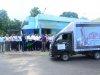 दुर्गापुर स्टील टाउनशिप के पास एमएसवी क्षेत्रों के माध्यम से चलती प्रदर्शनी / झांकी