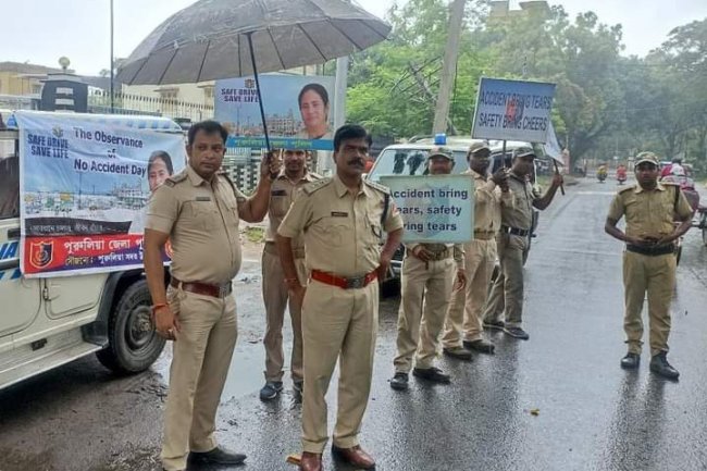 पुरुलिया जिला पुलिस का नो एक्सीडेंट डे 