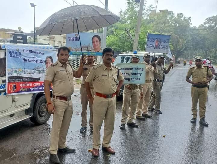 पुरुलिया जिला पुलिस का नो एक्सीडेंट डे 