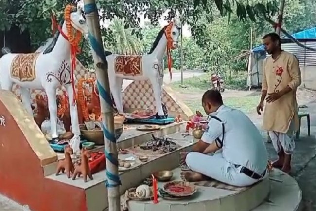 गोसाई बाबा मंदिर का वार्षिक पूजा का आयोजन 