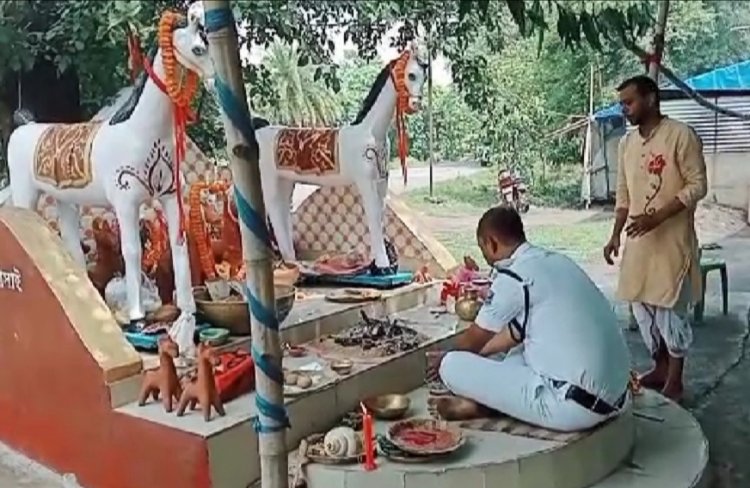 गोसाई बाबा मंदिर का वार्षिक पूजा का आयोजन 