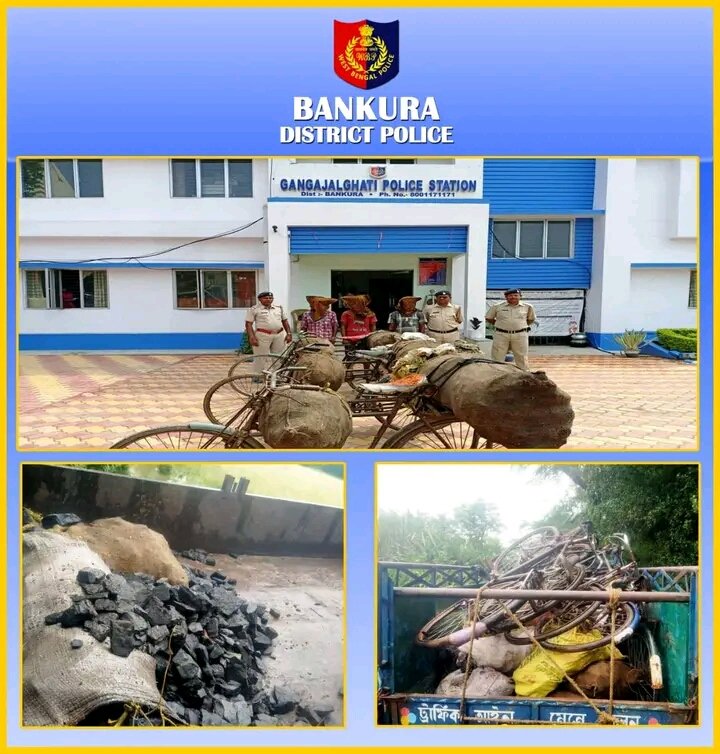 गंगाजलघाटी पुलिस ने पकडा अवैध कोयला 