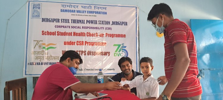 डीवीसी अंडाल द्वारा स्वास्थ्य जाँच शिविर का आयोजन