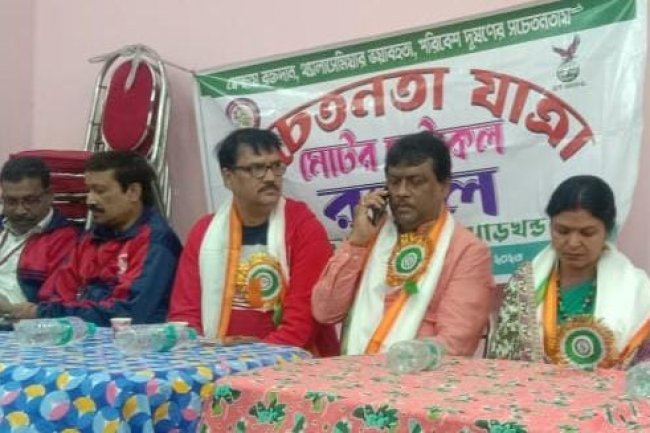 थैलेसीमिया के प्रति लोगो को जागरूक करने के लिए निकली बाइक रैली का दुर्गापुर में स्वागत
