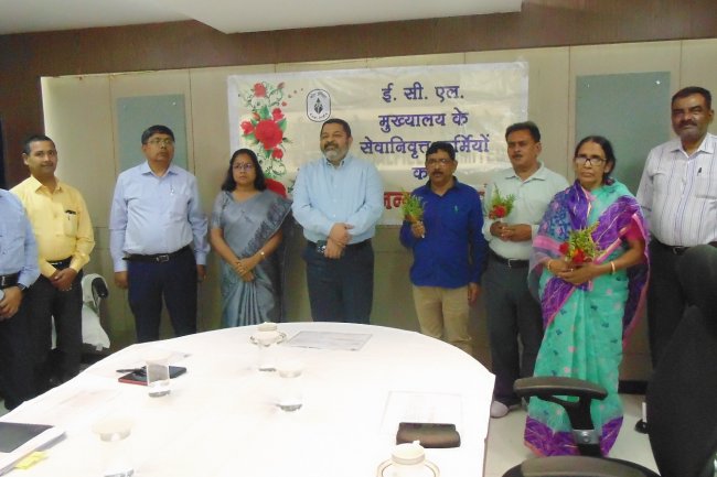 ईसीएल मुख्यालय में सेवानिवृत्ति सम्मान समारोह का आयोजन