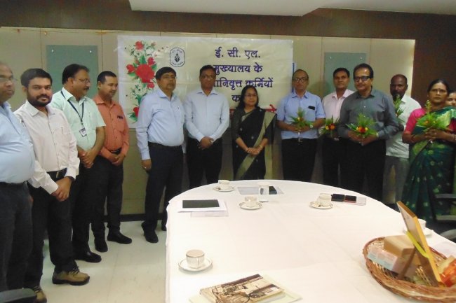 ईसीएल मुख्यालय में सेवानिवृत्ति सम्मान समारोह का आयोजन