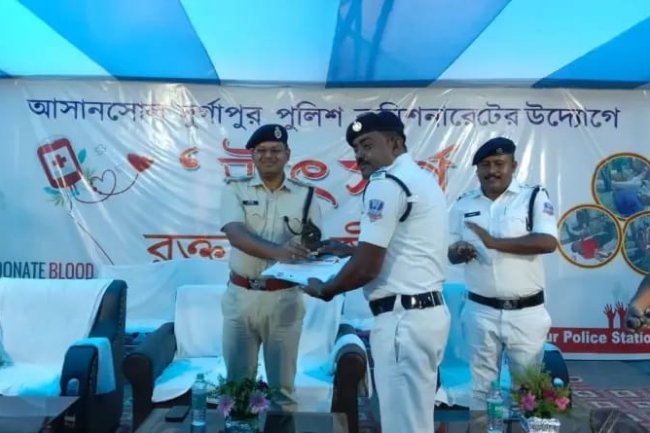 रूपनारायणपुर फाड़ी पुलिस की ओर से रक्तदान शिविर का आयोजन 