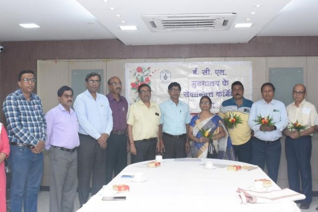 ईसीएल मुख्यालय में सेवानिवृत्ति सम्मान समारोह का आयोजन
