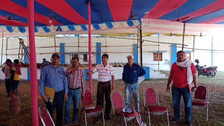कुनुस्तोड़िया प्रगति मैदान में आयोजित होने वाले वार्षिक खान सुरक्षा सप्ताह समापन समारोह की तैयारियाँ जोरों पर 
