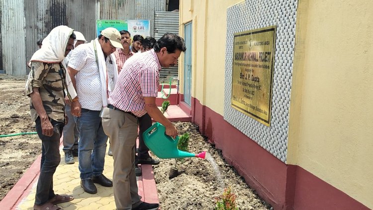 कुनुस्तोड़िया क्षेत्र की नारायणकुड़ी परियोजना कार्यालय परिसर में पौधारोपण