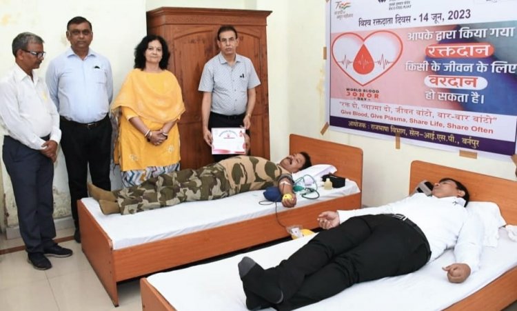 इस्को मे विश्व रक्तदाता दिवस पर रक्तदान शिविर का आयोजन