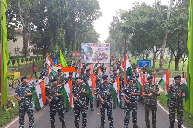 केन्द्रीय रिजर्व पुलिस बल दुर्गापुर अमरावती द्वारा हर घर तिरंगा कार्यक्रम का आयोजन