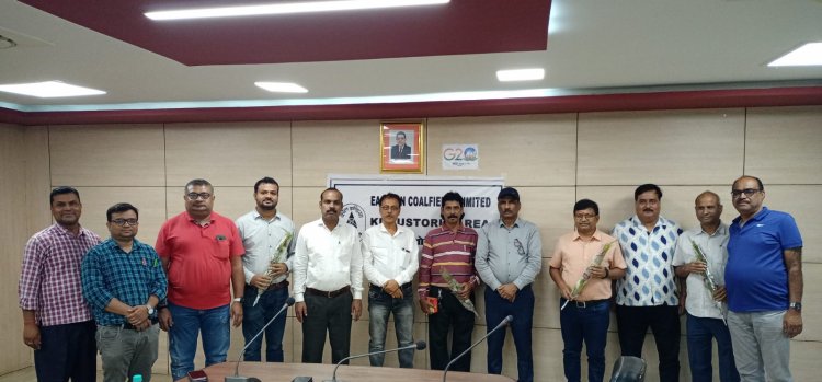 कुनुस्तोड़िया क्षेत्रीय महाप्रबंधक ने किया नवागत अधिकारियों का स्वागत 
