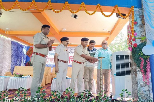 मेजिया थाना पुलिस द्वारा रक्तदान शिविर का आयोजन 