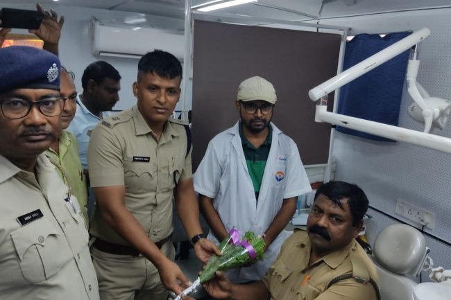 बरजोड़ा थाने मे स्वस्थ जांच शिविर का आयोजन 