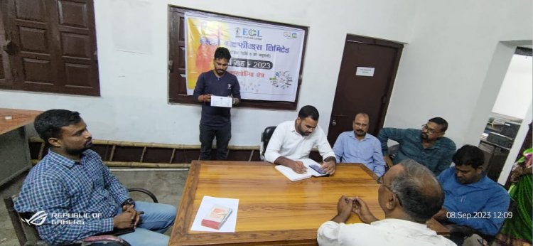 कुनुस्तोड़िया क्षेत्र के नॉर्थ सियारसोल ओसीपी में हिंदी प्रतियोगिता आयोजित  