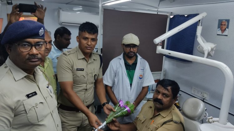 बरजोड़ा थाने मे स्वस्थ जांच शिविर का आयोजन 