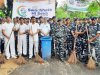 बापू को स्वच्छांजलि देने के लिए केन्द्रीय रिजर्व पुलिस बल दुर्गापुर द्वारा 1अक्टूबर को 1 घंटा सामूहिक श्रमदान