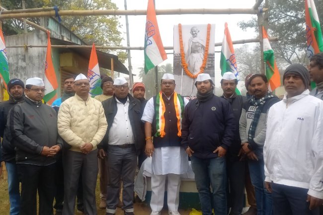 अहिंसा के पुजारी महात्मा गांधी की पुण्यतिथि पर दुर्गापुर कांग्रेस सेवा दल का कार्यक्रम