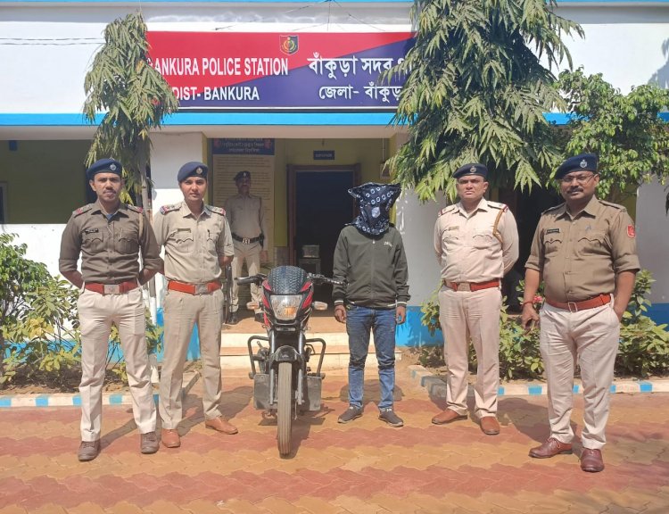 पुलिस की तत्परता से आरोपी सहित चोरी की मोटरसाइकिल बरामद