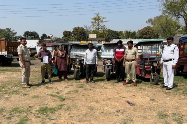 दुर्गापुर थाना पुलिस ने चोरी हुए टोटो को किया बरामद 