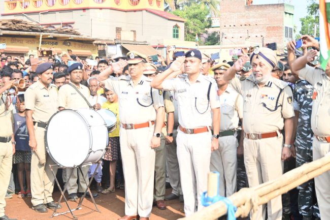 बांकुड़ा के लाल शहीद हेड कांस्टेबल पंचतत्व में विलीन