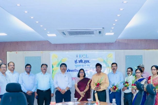 ईसीएल मुख्यालय में सेवानिवृत्ति सम्मान समारोह का आयोजन