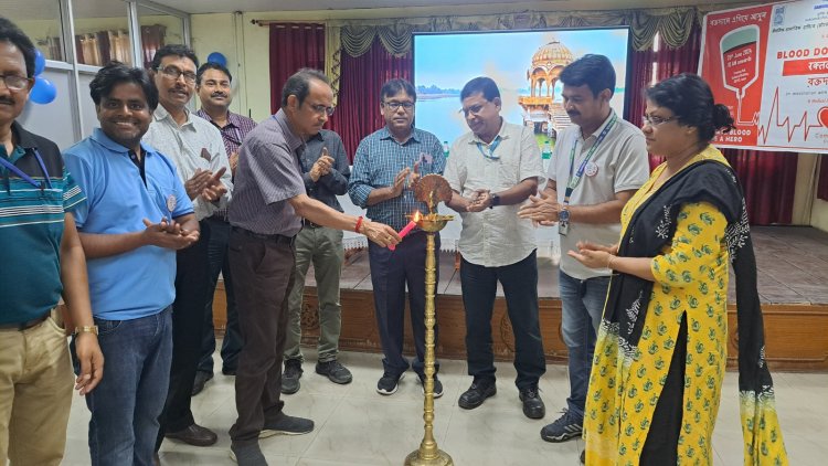रक्तदान से कई लोगों की जान बचाते हैं रक्तदाता रक्तदान महा दान है संचयन साहा 