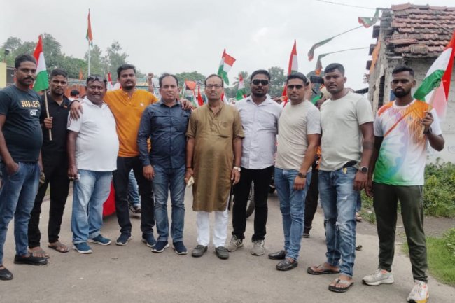 दुर्गापुर में स्वतंत्रता दिवस के अवसर पर तिरंगा यात्रा निकाली गई