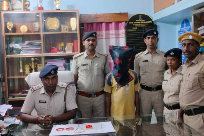 सलतोड़ा थाना की पुलिस ने चोरी कांड के आरोपी को लिया हिरासत में 