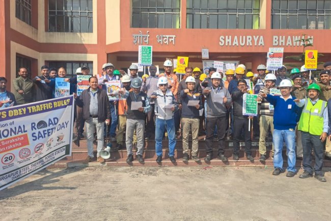 डीएसटीपीएस ने उत्साहपूर्वक मनाया सड़क सुरक्षा दिवस