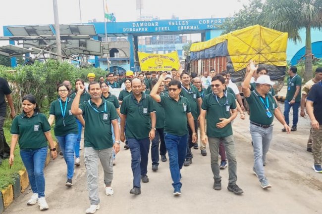 डीवीसी के 78वें स्थापना दिवस पर डीएसटीपीएस अंडाल में रन फॉर डीवीसी का आयोजन