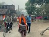 केसरिया रंग में रंगा मार्ग गूंजे परिवर्तन के नारे