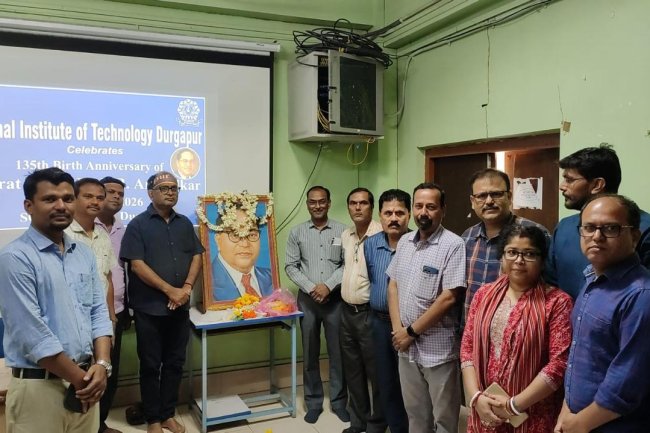 NIT दुर्गापुर में डॉ बी आर अंबेडकर की जयंती पर विशेष समारोह